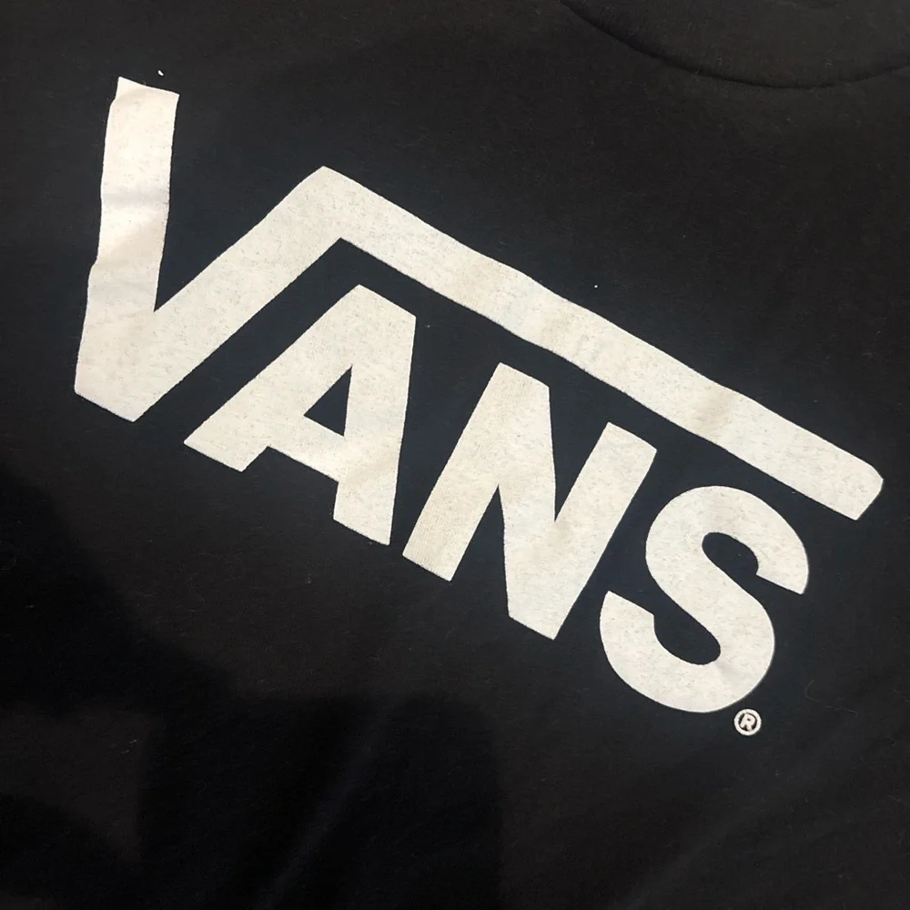 Vans Kids Black Tee with White Logo